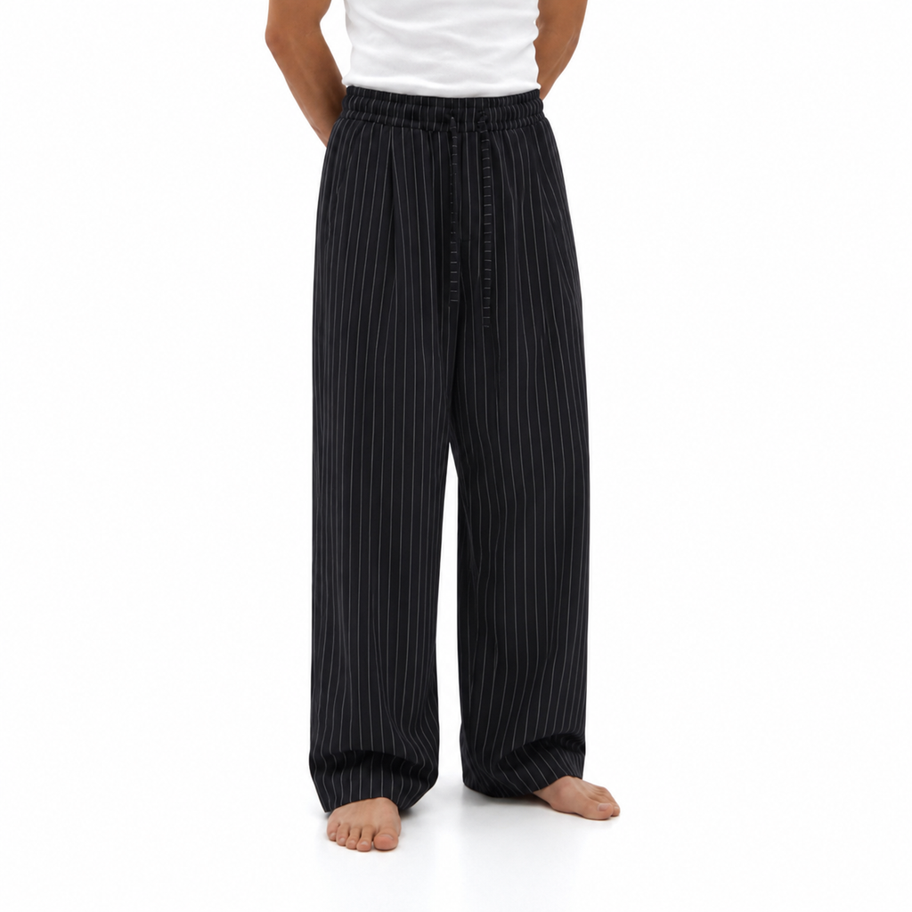 Pinstripe Pants (Black)