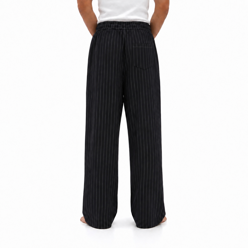 Pinstripe Pants (Black)