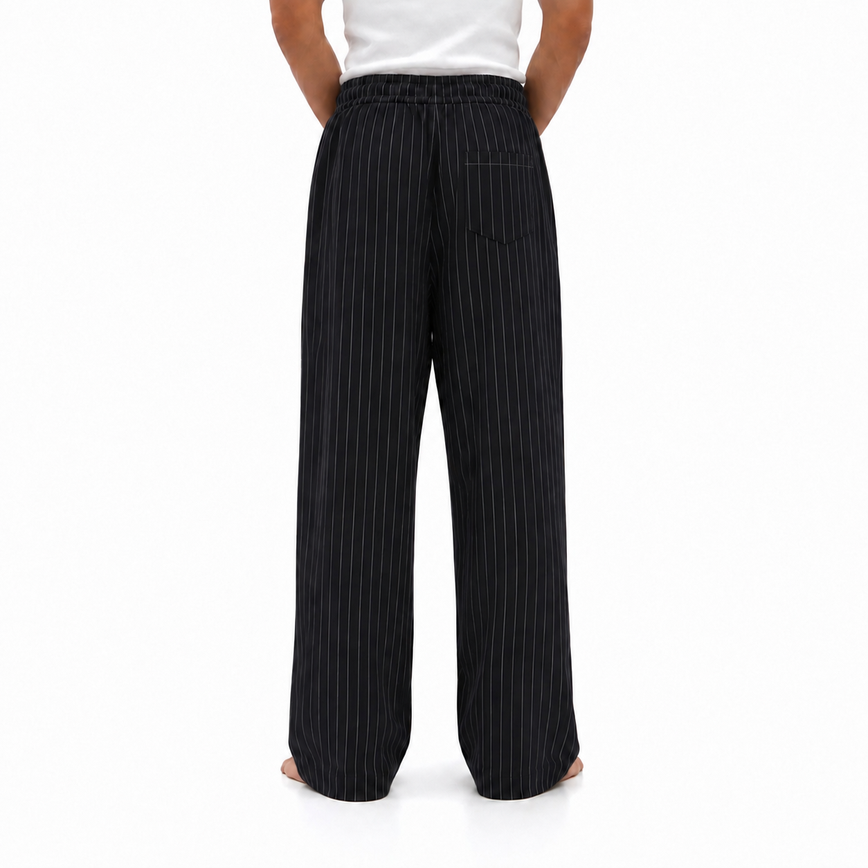 Pinstripe Pants (Black)