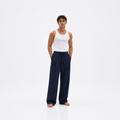 Pinstripe Pant ( Navy Blue)